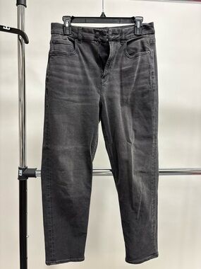 American Eagle Curvy Black Denim Mom Jeans